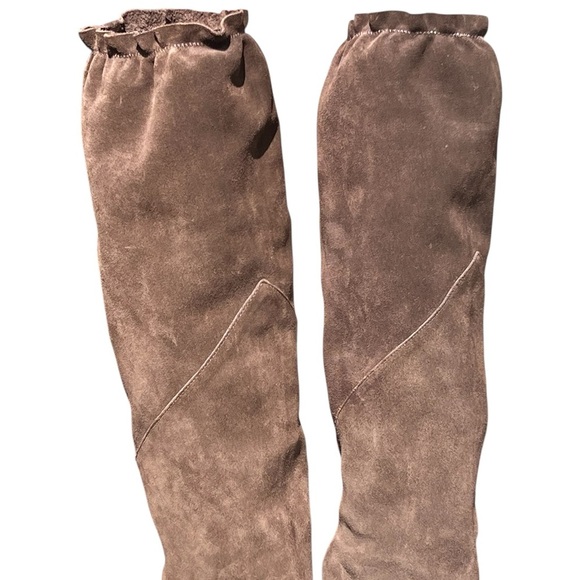 Chocolate Brown Suede Knee High Boots Vintage Michael Kors Size 8M - Picture 13 of 14